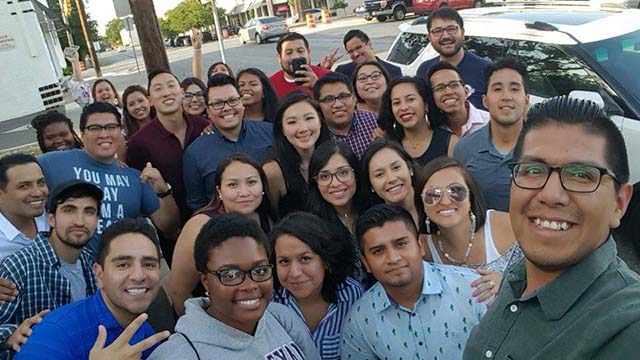 Group of smiling people